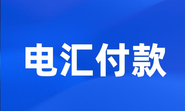 电汇付款