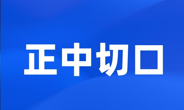 正中切口