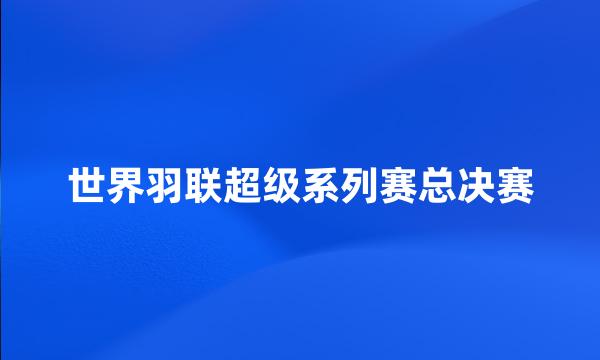 世界羽联超级系列赛总决赛