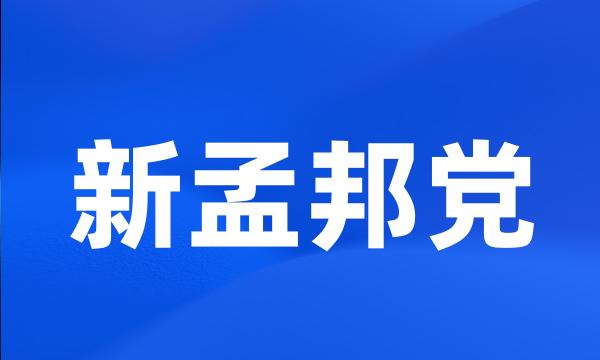 新孟邦党