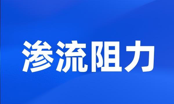 渗流阻力