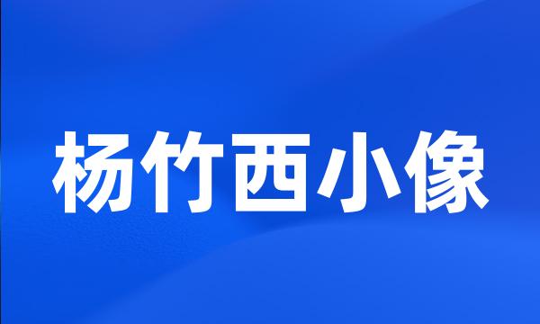 杨竹西小像