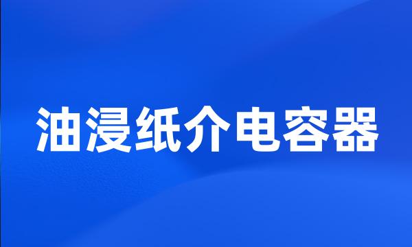 油浸纸介电容器