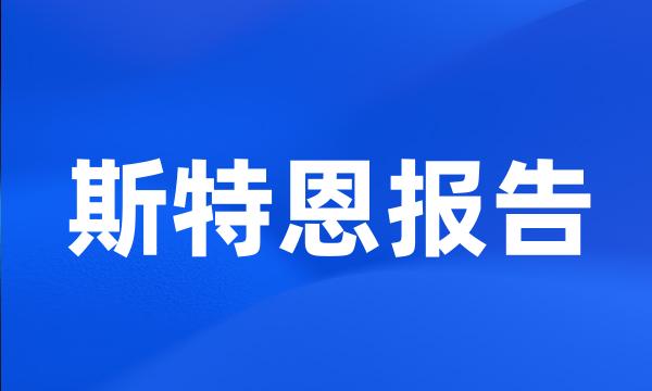 斯特恩报告