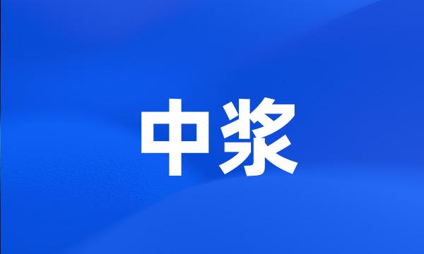 中浆