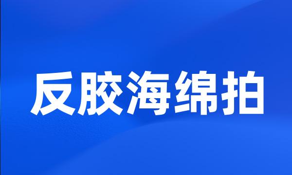 反胶海绵拍