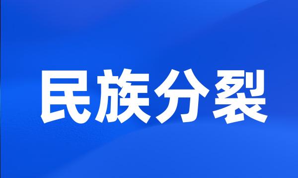 民族分裂