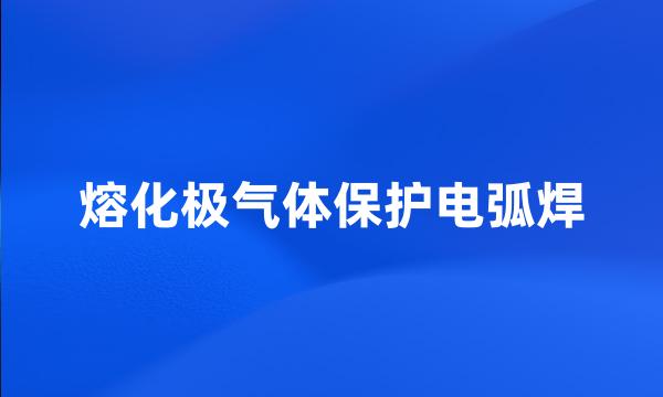 熔化极气体保护电弧焊