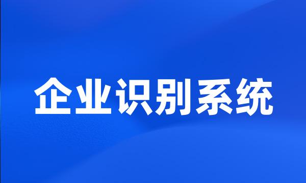 企业识别系统