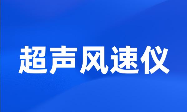 超声风速仪