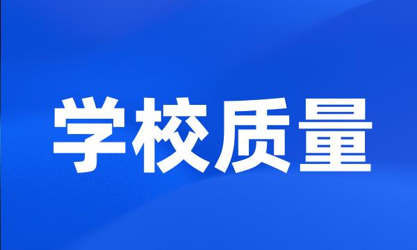 学校质量