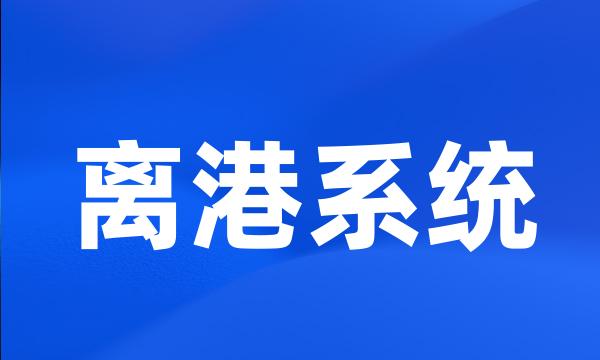 离港系统