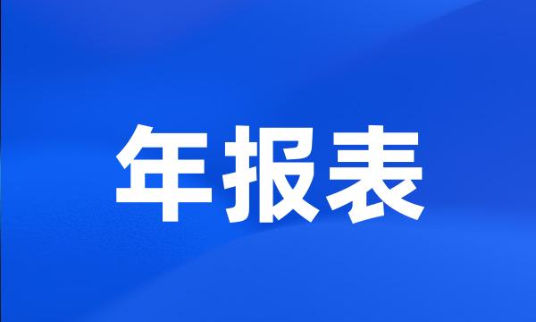 年报表