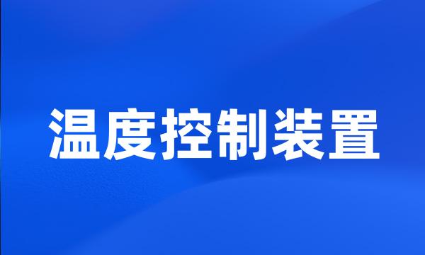 温度控制装置