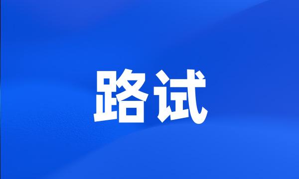 路试