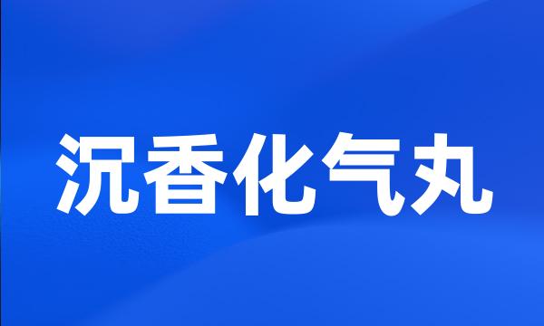 沉香化气丸