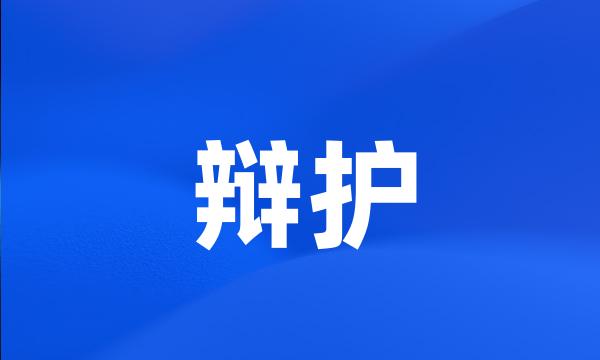 辩护