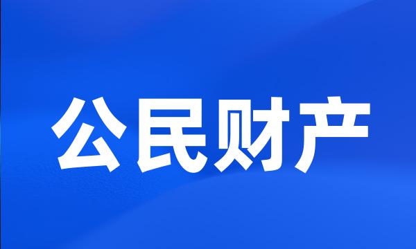 公民财产