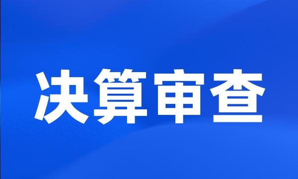 决算审查