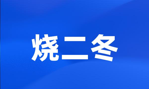 烧二冬