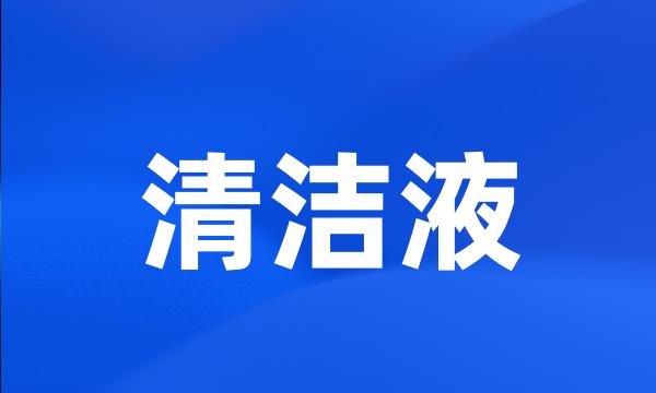 清洁液