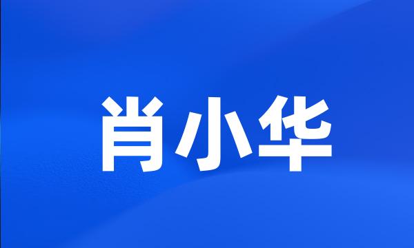 肖小华