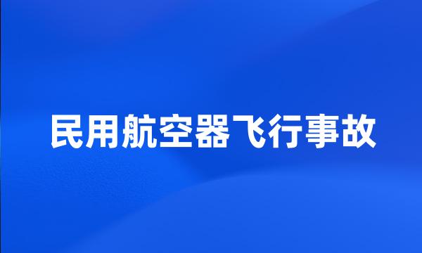 民用航空器飞行事故