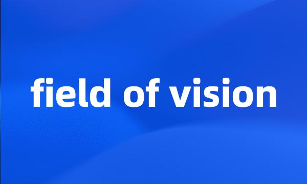 field of vision