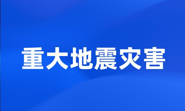 重大地震灾害