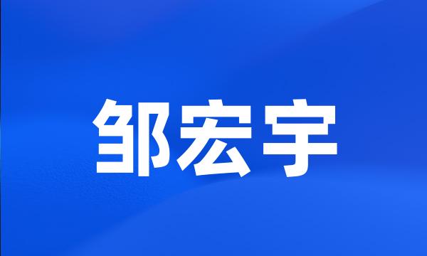 邹宏宇