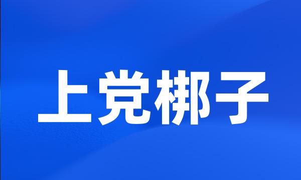 上党梆子