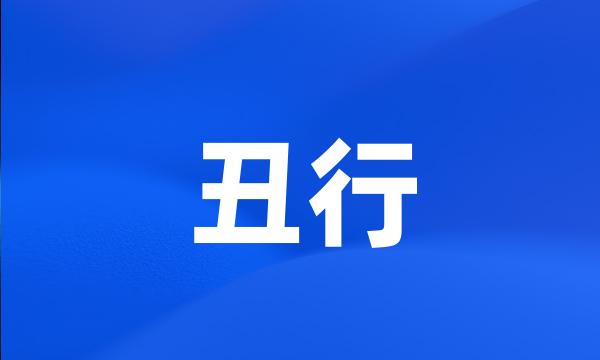 丑行