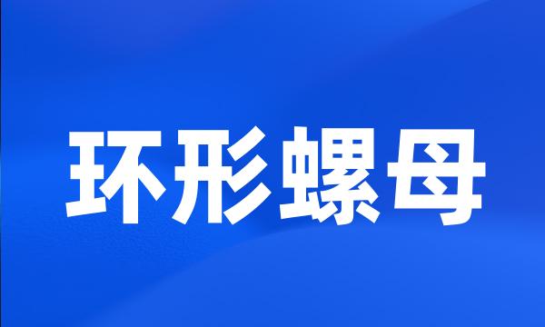 环形螺母