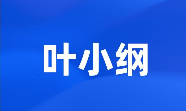 叶小纲