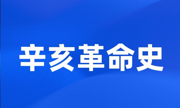 辛亥革命史