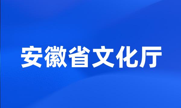 安徽省文化厅