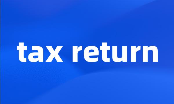 tax return