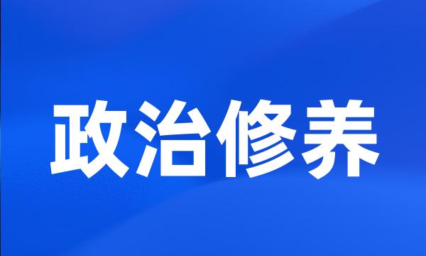 政治修养