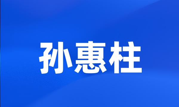 孙惠柱