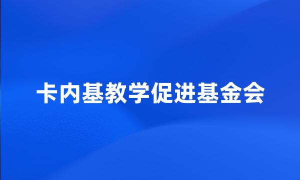 卡内基教学促进基金会