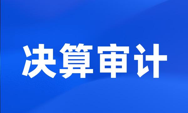 决算审计