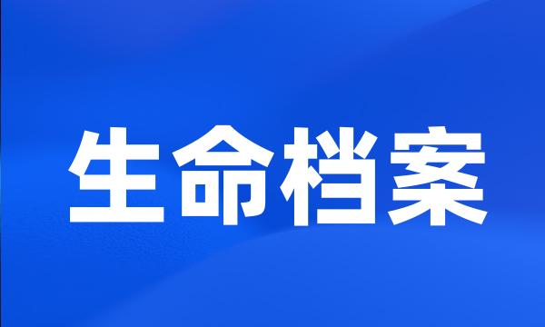 生命档案