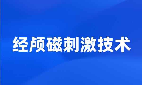 经颅磁刺激技术