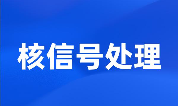 核信号处理