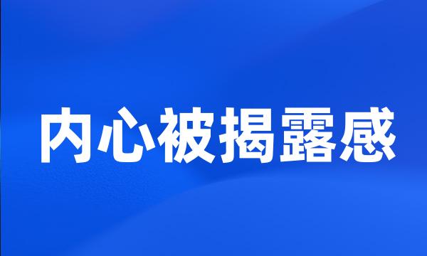 内心被揭露感