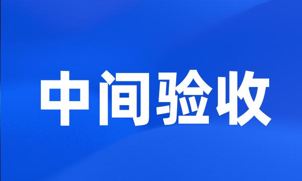 中间验收