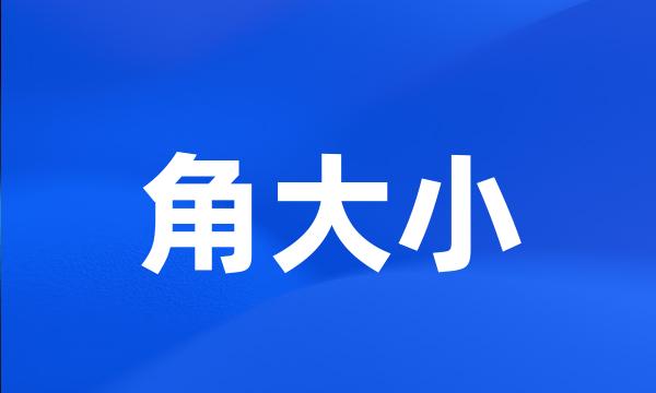 角大小