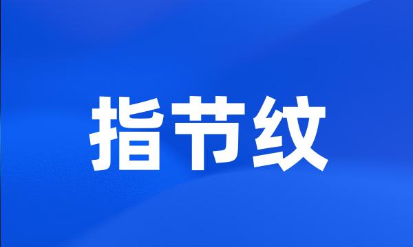 指节纹