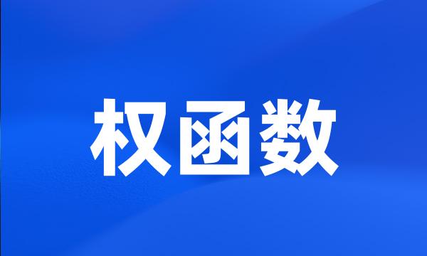 权函数