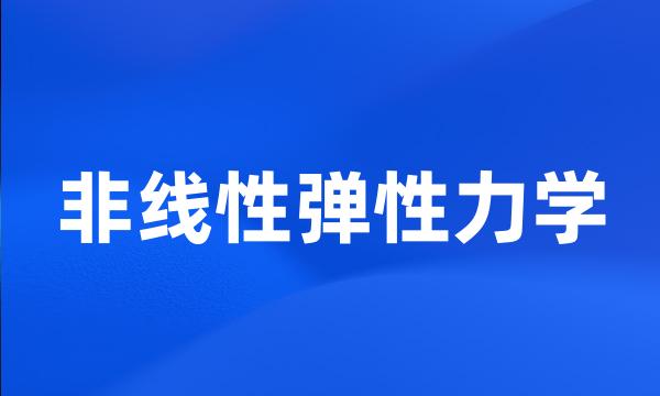 非线性弹性力学